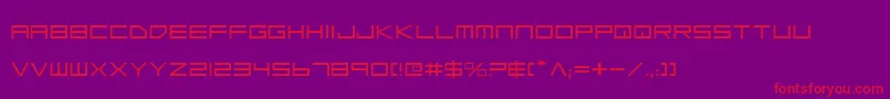 LowGunScreenExpanded-Schriftart – Rote Schriften auf violettem Hintergrund
