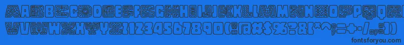 CopalstdDecorated Font – Black Fonts on Blue Background