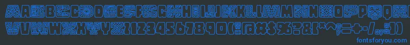 CopalstdDecorated Font – Blue Fonts on Black Background