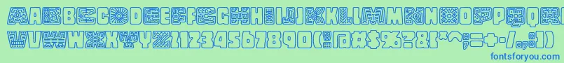 CopalstdDecorated Font – Blue Fonts on Green Background