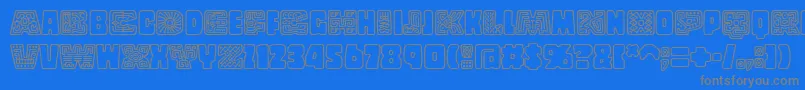 CopalstdDecorated Font – Gray Fonts on Blue Background