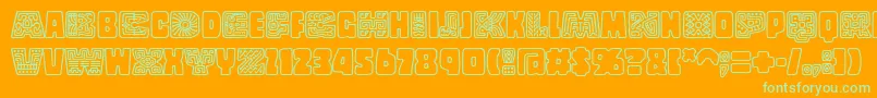 CopalstdDecorated Font – Green Fonts on Orange Background