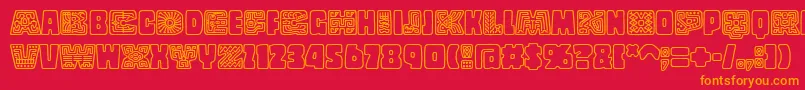 CopalstdDecorated Font – Orange Fonts on Red Background