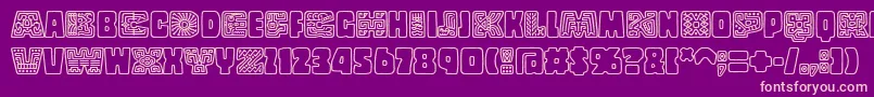 CopalstdDecorated Font – Pink Fonts on Purple Background