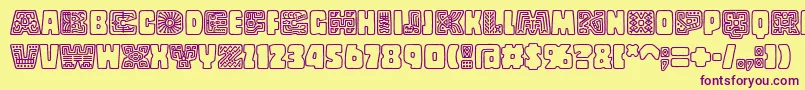 CopalstdDecorated Font – Purple Fonts on Yellow Background