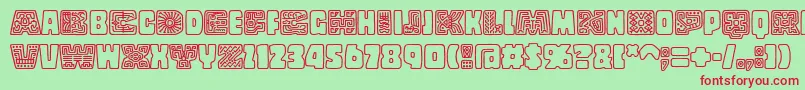 CopalstdDecorated Font – Red Fonts on Green Background