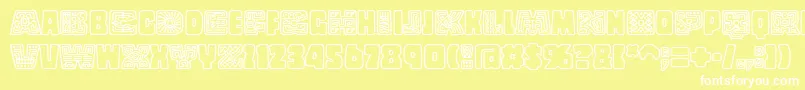 CopalstdDecorated Font – White Fonts on Yellow Background