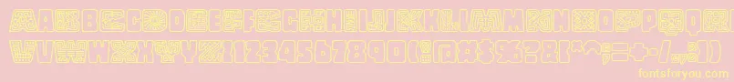 CopalstdDecorated Font – Yellow Fonts on Pink Background