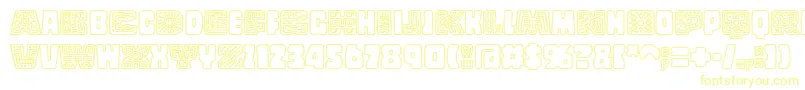 CopalstdDecorated Font – Yellow Fonts on White Background