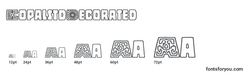 CopalstdDecorated Font Sizes