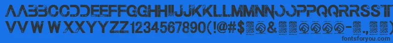 ThelastcallRegular Font – Black Fonts on Blue Background