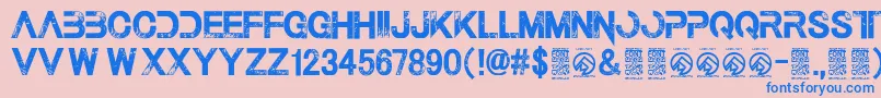 ThelastcallRegular Font – Blue Fonts on Pink Background