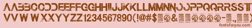 ThelastcallRegular Font – Brown Fonts on Pink Background