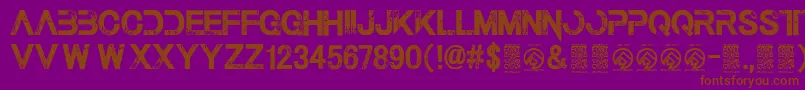 ThelastcallRegular Font – Brown Fonts on Purple Background