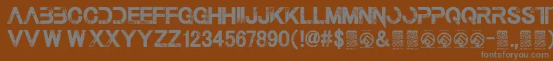 Шрифт ThelastcallRegular – серые шрифты на коричневом фоне