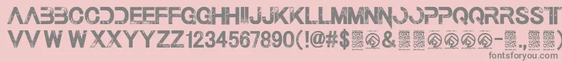 ThelastcallRegular Font – Gray Fonts on Pink Background