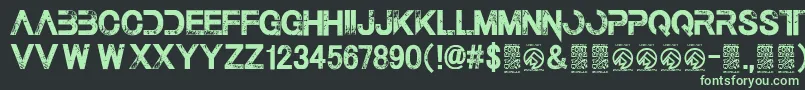 ThelastcallRegular Font – Green Fonts on Black Background
