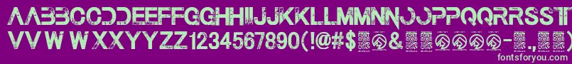 ThelastcallRegular Font – Green Fonts on Purple Background