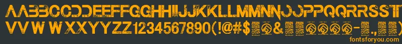 ThelastcallRegular Font – Orange Fonts on Black Background