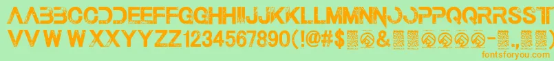 ThelastcallRegular Font – Orange Fonts on Green Background