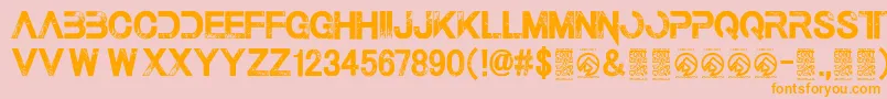 ThelastcallRegular Font – Orange Fonts on Pink Background