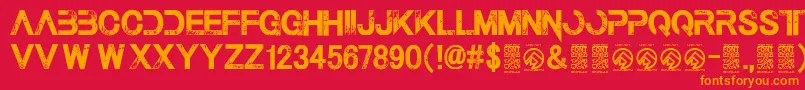 ThelastcallRegular Font – Orange Fonts on Red Background