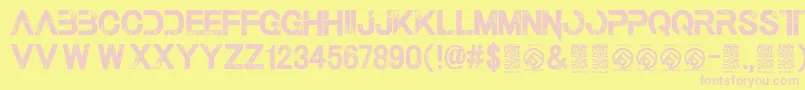 ThelastcallRegular Font – Pink Fonts on Yellow Background