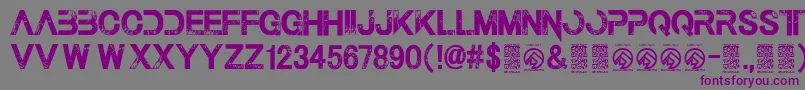 ThelastcallRegular Font – Purple Fonts on Gray Background