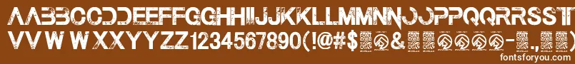 ThelastcallRegular Font – White Fonts on Brown Background