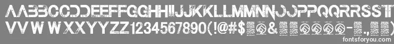 フォントThelastcallRegular – 灰色の背景に白い文字