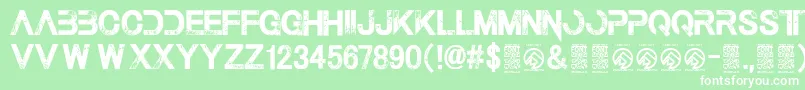 ThelastcallRegular Font – White Fonts on Green Background