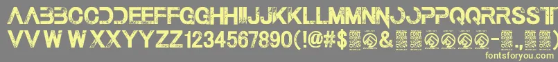 ThelastcallRegular Font – Yellow Fonts on Gray Background