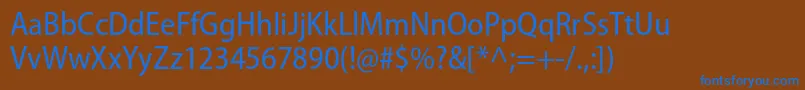 MyriadproSemicn Font – Blue Fonts on Brown Background