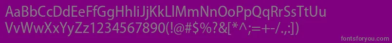 MyriadproSemicn Font – Gray Fonts on Purple Background