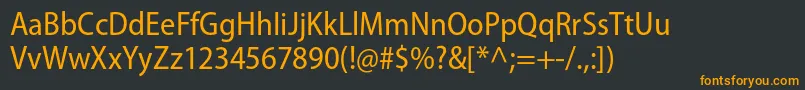 Шрифт MyriadproSemicn – оранжевые шрифты на чёрном фоне