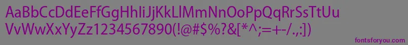 Шрифт MyriadproSemicn – фиолетовые шрифты на сером фоне