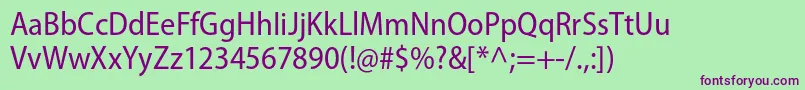 MyriadproSemicn Font – Purple Fonts on Green Background