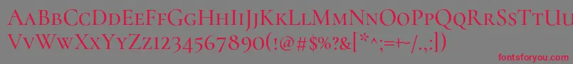 CormorantscMedium Font – Red Fonts on Gray Background