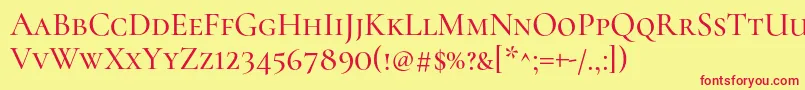 CormorantscMedium Font – Red Fonts on Yellow Background