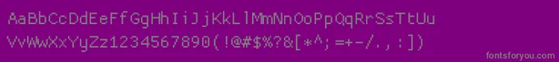 Шрифт Proggycleantt – серые шрифты на фиолетовом фоне