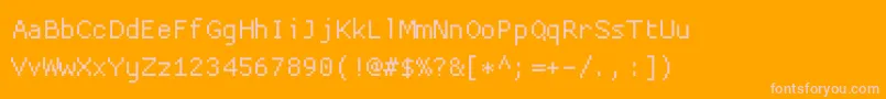 フォントProggycleantt – オレンジの背景にピンクのフォント