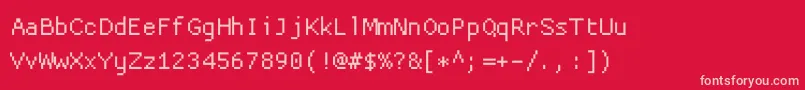 Police Proggycleantt – polices roses sur fond rouge