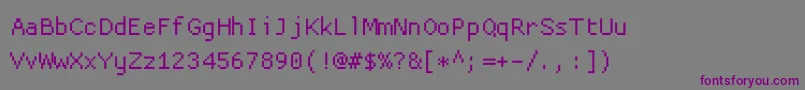 Шрифт Proggycleantt – фиолетовые шрифты на сером фоне