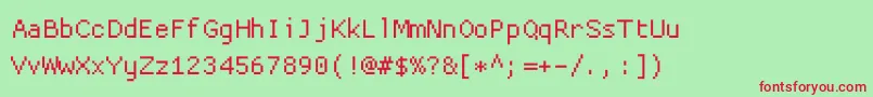 Proggycleantt Font – Red Fonts on Green Background