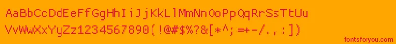 fuente Proggycleantt – Fuentes Rojas Sobre Fondo Naranja