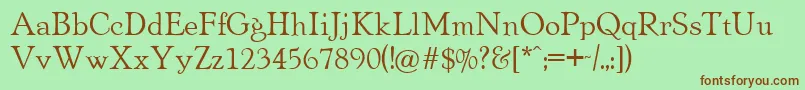 AspenRegularDb Font – Brown Fonts on Green Background