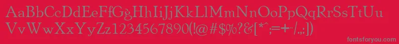 AspenRegularDb Font – Gray Fonts on Red Background