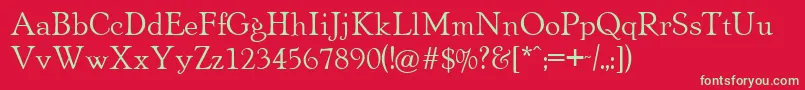 AspenRegularDb Font – Green Fonts on Red Background