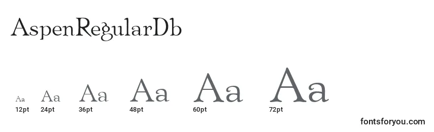 Größen der Schriftart AspenRegularDb