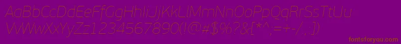PfbeausansproXthinitalic-fontti – ruskeat fontit violetilla taustalla